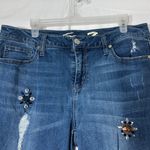 Seven7 Jewel Embellished Distressed Skinny Ankle Photo 3