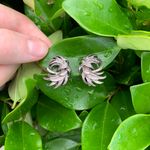 Vintage Dark Gray/Silver Spiky Textured Clip Photo 1