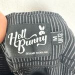 Hell Bunny  Jack Capris Size Medium Grey Black Pinstripe Stretch Pedal Pusher Photo 7