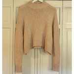 American Eagle  pink cropped mock neck knit sweater Photo 2
