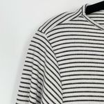 J.Jill Womens Striped Boat Neck Long Sleeve Split Hem Tunic Rayon‎ Shirt Small White Photo 7