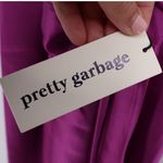 Pretty Garbage Purple Satin Side Slit Cowl Neck Cami Top Size L Size L Photo 4