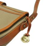Dooney & Bourke Vintage Crossbody Bag Taupe and Cognac Leather Bag Photo 4