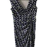 London Times Petites Womens Size 10P Multicolor V Neck Surplice Sheath Dress Photo 0