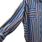 BDG Urban Outfitters  Striped Button Down Shirt Oversized Long Sleeve Shirt SZ L Photo 2