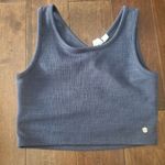 Roxy Textured Navy Tank Top With Criss Cross Back Super Cute Size Medium Photo 0