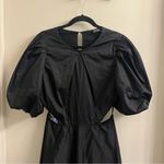 Especia x Sisterly Style Black Puff Sleeve Cutout Midi Dress Size Large Photo 4