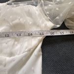 Lulus Affectionate Aura White Swiss Dot Tiered Bustier Midi Dress Medium Photo 5