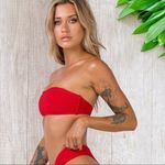 Somedays Lovin Burning Skies Bandeau Top Deep Red XXL Photo 3