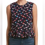 Rebecca Taylor  Women Size‎ 0 Sakura Floral Blue Top Silk Blend Photo 0