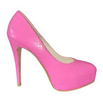 Brian Atwood  Pink Snake Platform Pumps Size 37 7 LEGALLY BLONDE Elle Woods Photo 0