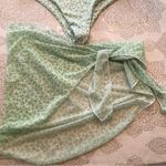 None Green print bikini M with cover up Photo 1