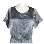 Joyfolie Mia Joy Tiered Boho Maxi Dress Flowy Vtg Inspired Hippie Gray Silver XS Photo 1