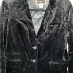 J.Crew Womens Schoolboy Blazer Size 12 Black Velvet Double Button V-Neck Pocket Photo 3