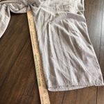 Flax  Linen Pants Large Gray Relaxed Wide Leg Trousers Lagenlook Boho Buttons Photo 4