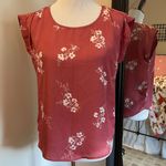 Pink Rose Small Pink Floral Blouse Photo 0