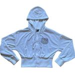 Hello Kitty  Forever 21 White Velour Jacket Crop Rhinestone Women’s Large A10 Photo 0