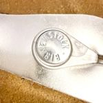 Birkenstock | Gizeh Soft Footbed Leather Metallic Silver White Sole Sandals | 36 Photo 5