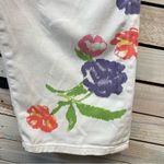 Coldwater Creek Vintage White Floral Wide Leg Cropped Jeans Cottagecore Boho 16P Photo 4