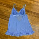 Victoria's Secret Y2K Blue Babydoll Lingerie Size Medium Ruffle Trim Nightgown Photo 3