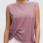 Lululemon Cotton-Blend Twist-Front Tank Top Cyber Violet Size 14 Muscle Tank Photo 0