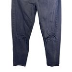 American Eagle Distressed Black Straight Leg Jeans Women's 2 Long Grunge Y2K Photo 7