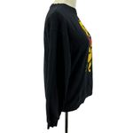 Disney Winnie the Pooh Bear Black Crew Neck Pullover Sweatshirt Womens Small Photo 1
