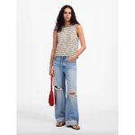 Madewell Crewneck Sweater Vest Striped Knit Cotton Blend Natural Medium NWT Photo 5