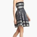 Red Valentino $895  Strapless Full Skirt Jacquard Dress IT 40, Sz 2 Photo 2