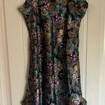 Floral Satin Chemise Purple Size M Photo 2