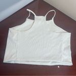 The North Face  Women Ribbed White Ivory  Halter Sports Gym Top Bra Sz XL Photo 4