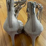 Sam Edelman Essex Beige & Gold Lace Up Leather & Suede High Heel Sandals, size 7.5 Photo 10