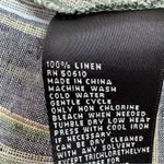 Kasper Linen Striped Tie Waist Sleeveless Tank Top Shirt Green Blue 8 Photo 12