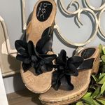 Born concept Black Leather Sandals Boc Wedges Womens 7 Photo 7