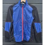 Saucony  Running Jacket Women's Full Zip Long Sleeve Hooded Size Small Blue/Black Photo 0