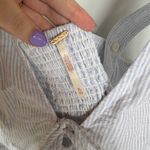 Free People  Mika Stripe Tank Peplum Nautical Top Adjustable Beach Vacation XL Photo 8