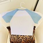 Brandy Melville Heaven sent baby baseball blue and white tee size small Photo 4