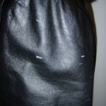 Vintage Black Leather/Fur Reversible Bomber Jacket Photo 7