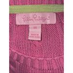 Lilly Pulitzer Sweater Womens Medium Cable Knit Crewneck Pullover Palm Tree Photo 6
