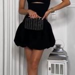 ZARA dress little black balloon cut out fitted bodycon evening cocktail party Photo 2