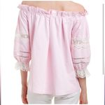 Romeo + Juliet Couture Romeo & Juliet M Couture Off Shoulder Puff Sleeve Blouse Baby Pink Lolita Lace Photo 5