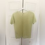 Chico's Chico’s Green Knit Short Sleeve Sweater Top Slime Green Lime Ramie Size Small Photo 6