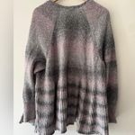 Torrid Women's Pink Purple Gray Stripe Ombre Long Sleeve Open Cardigan Sweater Photo 6