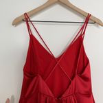 ZAC Zac Posen Noel Strappy Ruffled Gown Maxi Womens Crimson Red Size 6 Photo 7