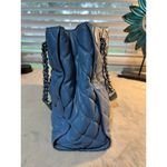 Michael Kors Quilted Blue Shoulder Bag With Chain Straps & MK Charm Photo 4