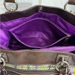 Coach  2010 Penelope Tattersall Plaid Wood Satchel F15456 Photo 5