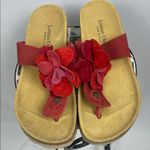 Lorenzo Red Floral Women's Sandals size 6 Photo 0