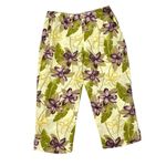 Tommy Bahama NWT  Silk Linen Blend Hawaiian Tropical Cropped Pants size 8 Photo 2