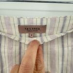 Rebecca Taylor Women’s Linen Blend Striped Cropped Wide Leg Pants Size 8 Photo 3