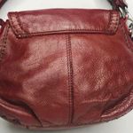 Lucky Brand Burgundy Red Leather Braided Strap Flap Purse Handbag Heart Closure Photo 8